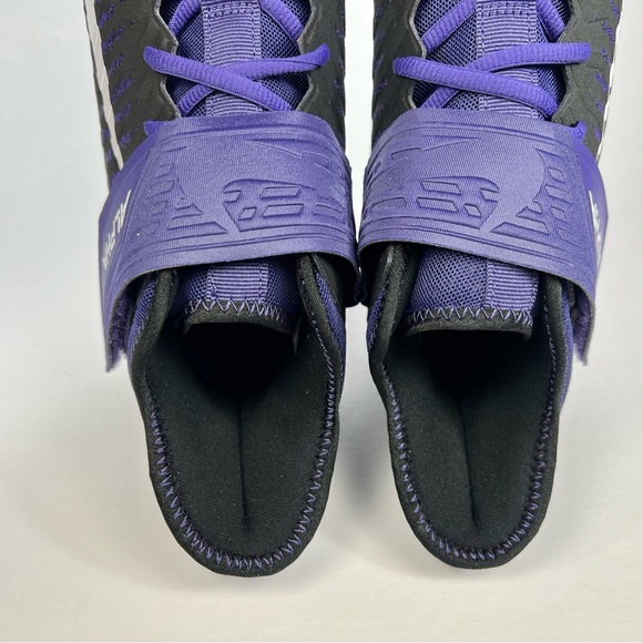 Nike Alpha Menace Pro 2 Mid Purple Black Football Cleats Size 12 - Picture 9 of 10